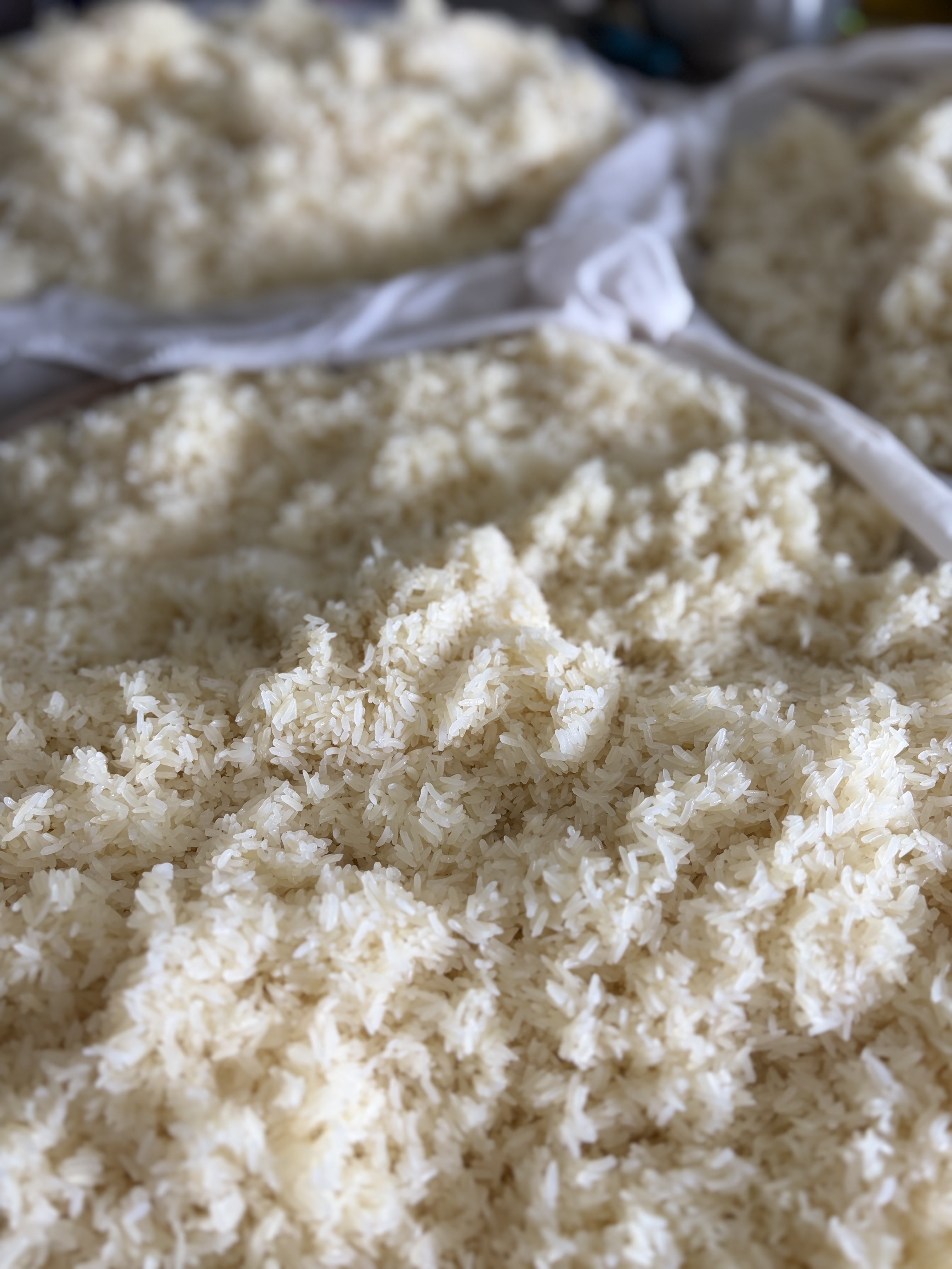 Rice preparation during production